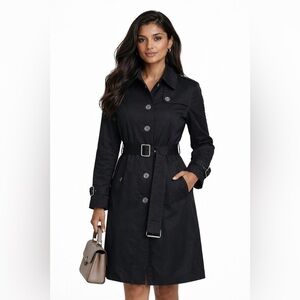 Burberry Brit Black Single-Breasted Trench Coat – Modern Vintage